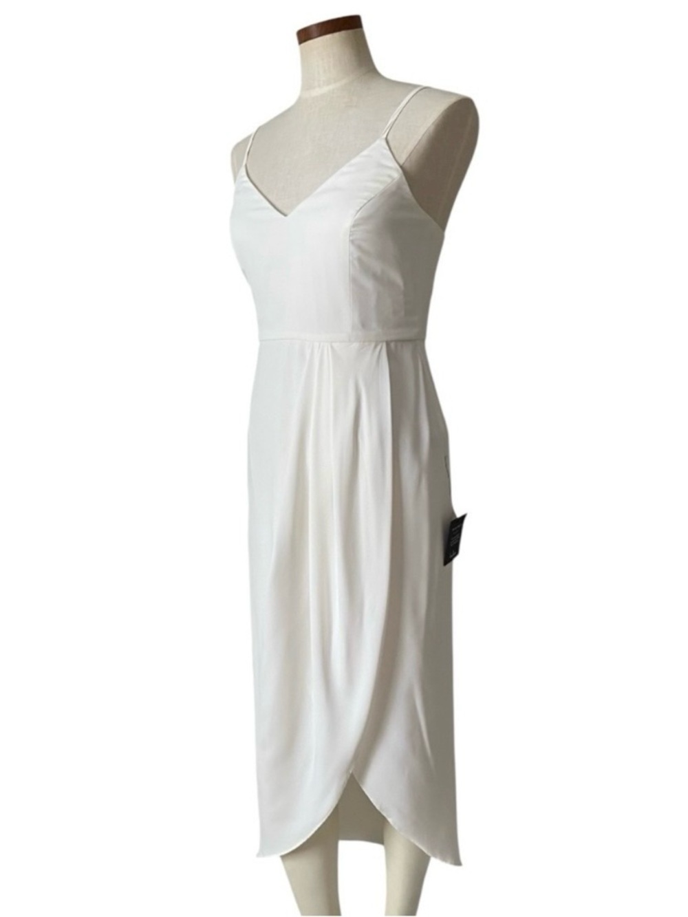 Lulus Reinette white Midi Dress Sz M
